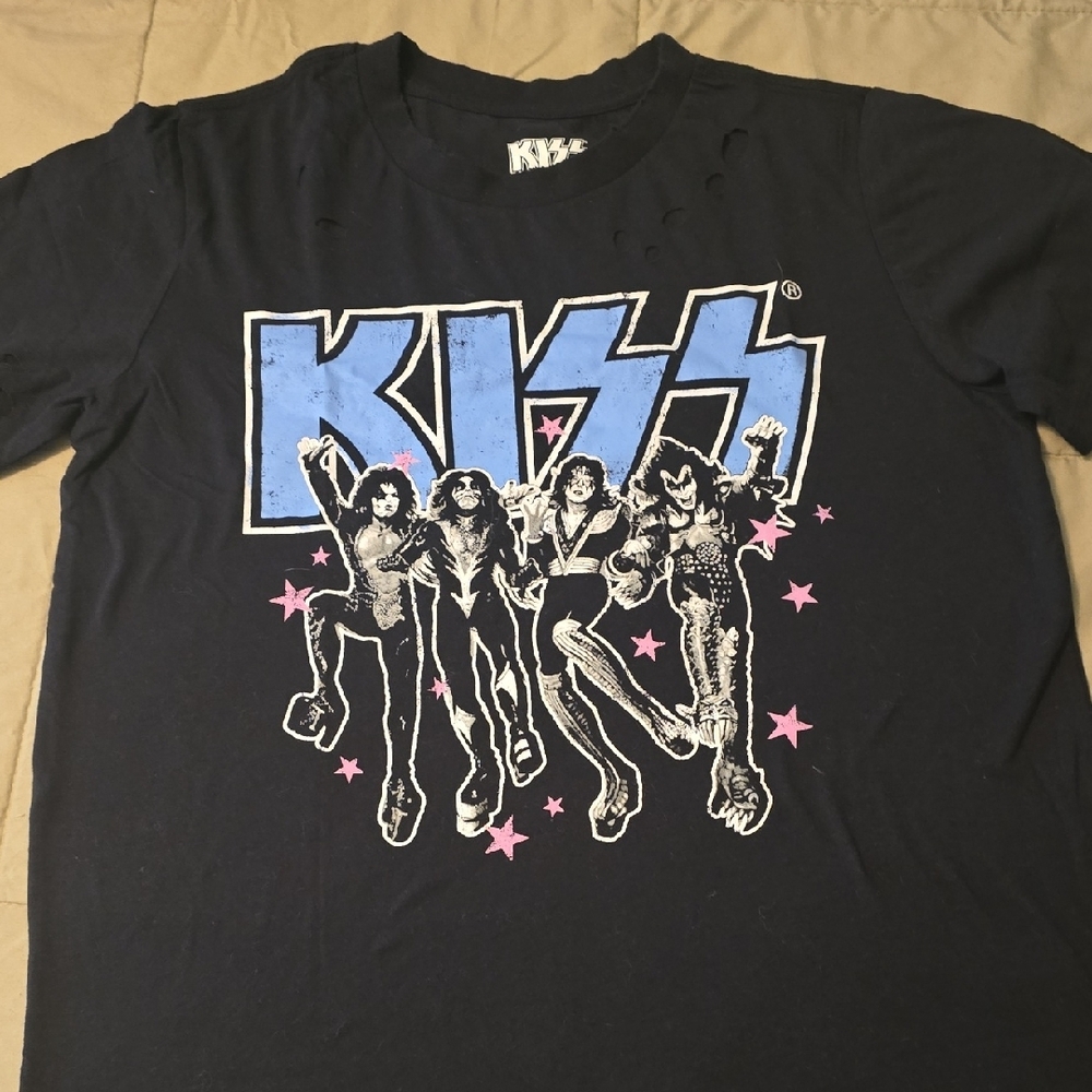 Kiss Black and Blue Short Sleeve Tee